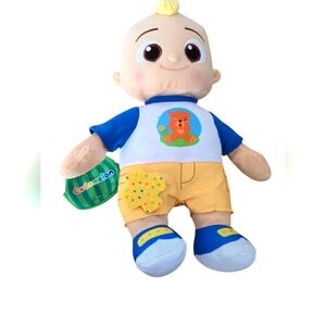 Cocomelon JJ BooBoo Talking Plush Doll with Blue and Yellow Outfit